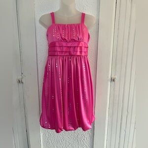 Pink Sequin Kids Dress